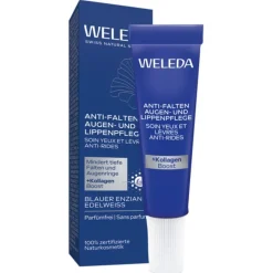Oogverzorging|Dagverzorging^WELEDA Anti-rimpel oog- en lipverzorging Blauwe gentiaan & Edelweiss, Vermindert diepe rimpels & donkere kringen