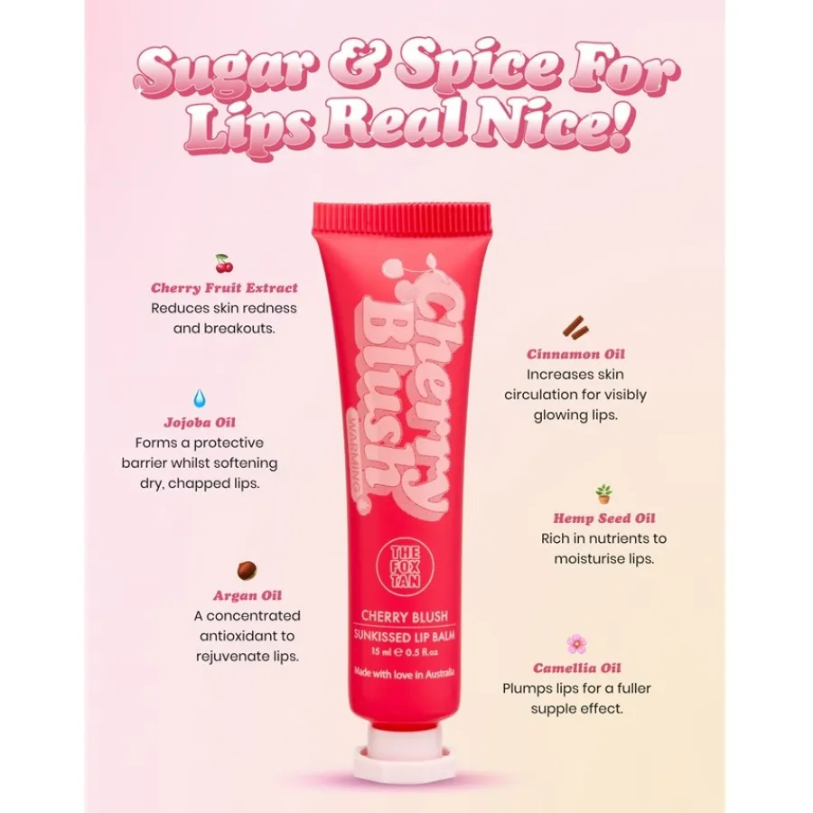 Lippenbalsem^THE FOX TAN Cherry Blush Sunkissed Lippenbalsem