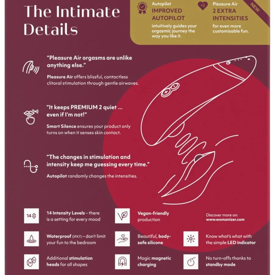 Vibrators|Condooms^Womanizer Clitorisstimulator 2, Bordeaux