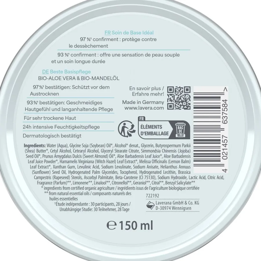 Dagverzorging^Lavera Cream, Biologische aloë vera & biologische amandelolie