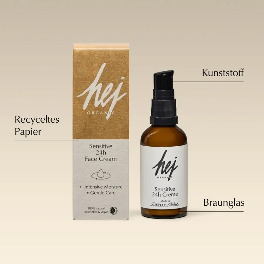 Gezichtsverzorging^Hej Organic Crème Gevoelig 24 uur