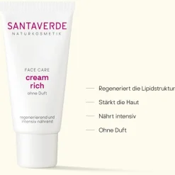 Gezichtsverzorging^Santaverde crèmerijk, Zonder geur