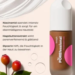 Waterproof Oogschaduw|Waterproof Concealer^Benefit De POREfessional Stichting, Egaliserende en poriënherstellende foundation met niacinamide