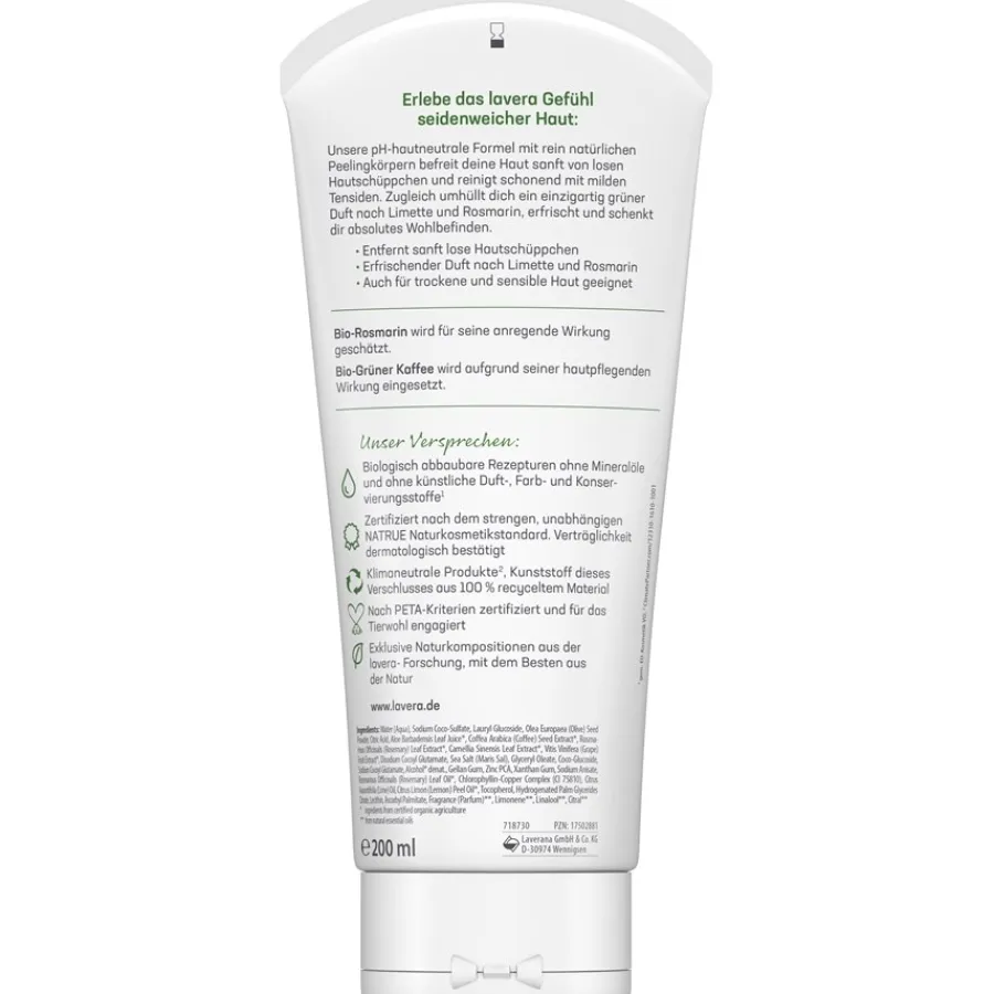 Reiniging|Body Scrub^Lavera Douchepeeling, Biologische rozemarijn & biologische groene koffie