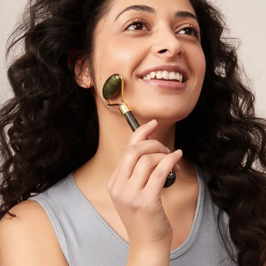 Gezichtsmassage^GLOV Facial Roller Green Jade