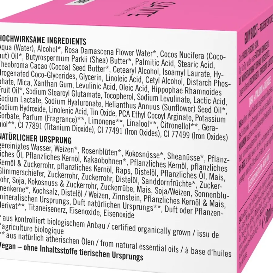 Gezichtsverzorging|Dagcrème^Sante Naturkosmetik Gloed Boost teintcrème, AHA, hyaluronzuur & organische roos