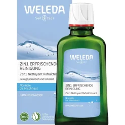 Reiniging|Gezichtstoners^WELEDA 2in1 Verfrissende reiniging, Verwijdert vuil en make-up van de huid, verfijnt de teint
