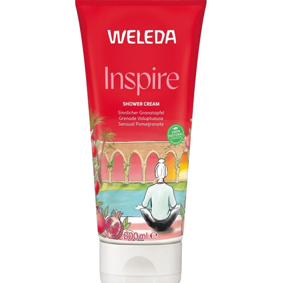 Heren|Hand & Voet^WELEDA Inspire Douchecrème Granaatappel, Vrouwelijke, sensuele geur voor lichaam en geest