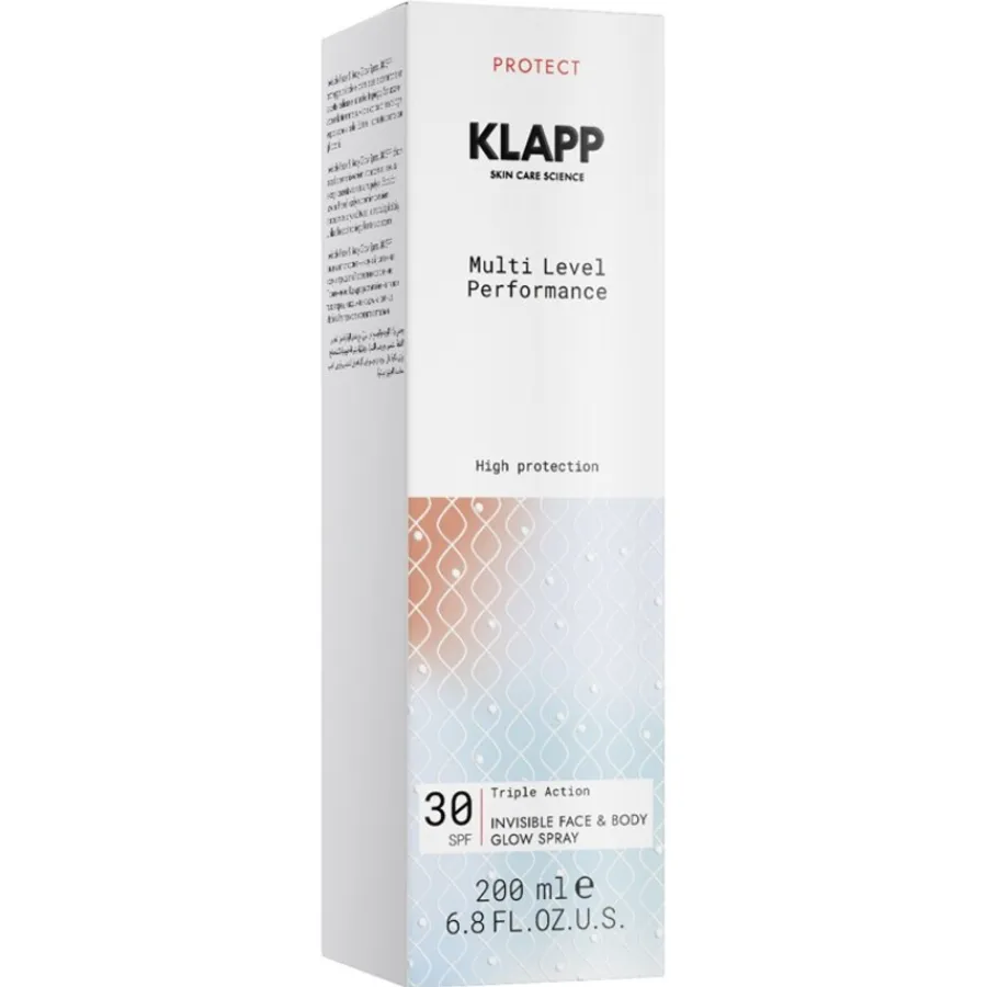 Zonnebrand^KLAPP Invisible Face & Body Glow Spray SPF 30