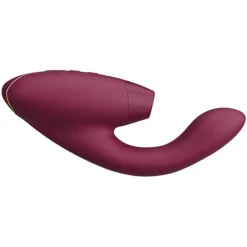 Vibrators|Condooms^Womanizer Luxe dubbele stimulator met Pleasure Air-technologie voor de clitoris en vibratie voor de G-Spot, Boradeaux