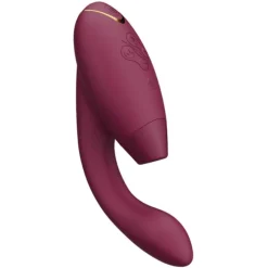 Vibrators|Condooms^Womanizer Luxe dubbele stimulator met Pleasure Air-technologie voor de clitoris en vibratie voor de G-Spot, Boradeaux
