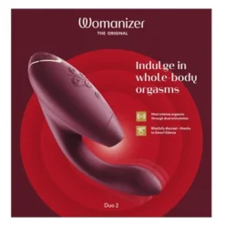Vibrators|Condooms^Womanizer Luxe dubbele stimulator met Pleasure Air-technologie voor de clitoris en vibratie voor de G-Spot, Boradeaux