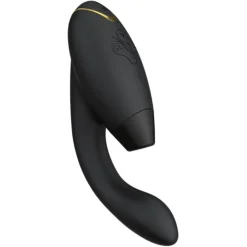 Vibrators|Condooms^Womanizer Luxe dubbele stimulator met Pleasure Air-technologie voor de clitoris en vibratie voor de G-Spot, Zwart
