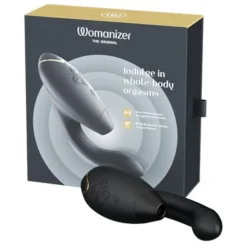 Vibrators|Condooms^Womanizer Luxe dubbele stimulator met Pleasure Air-technologie voor de clitoris en vibratie voor de G-Spot, Zwart