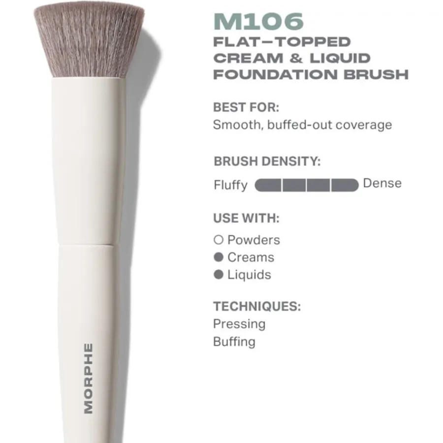Blush Kwasten|Kwastenreinigers^Morphe M106 Flat-Topped Cream & Liquid Foundation Brush