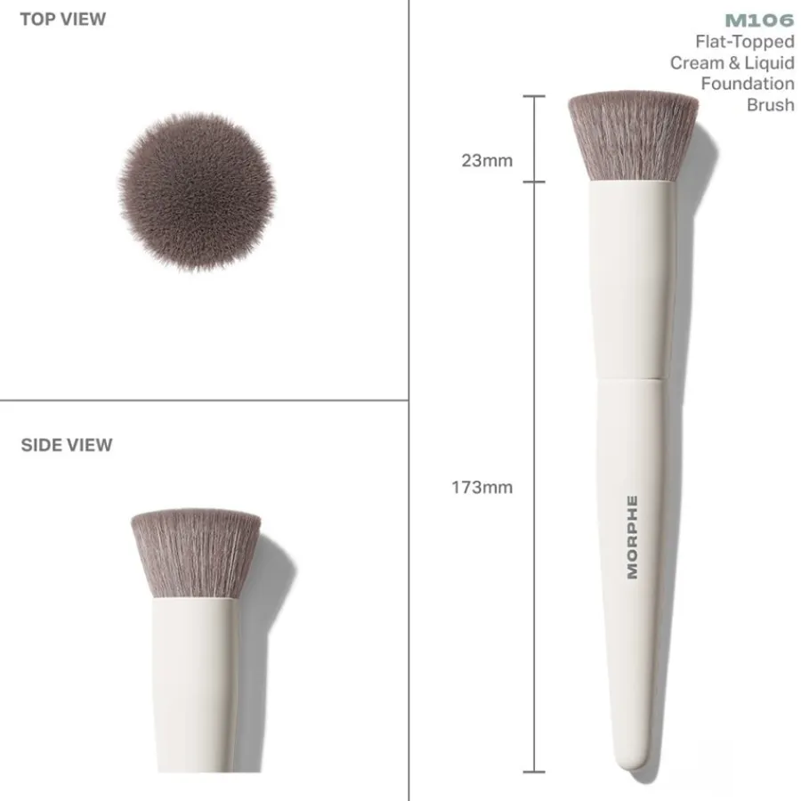 Blush Kwasten|Kwastenreinigers^Morphe M106 Flat-Topped Cream & Liquid Foundation Brush
