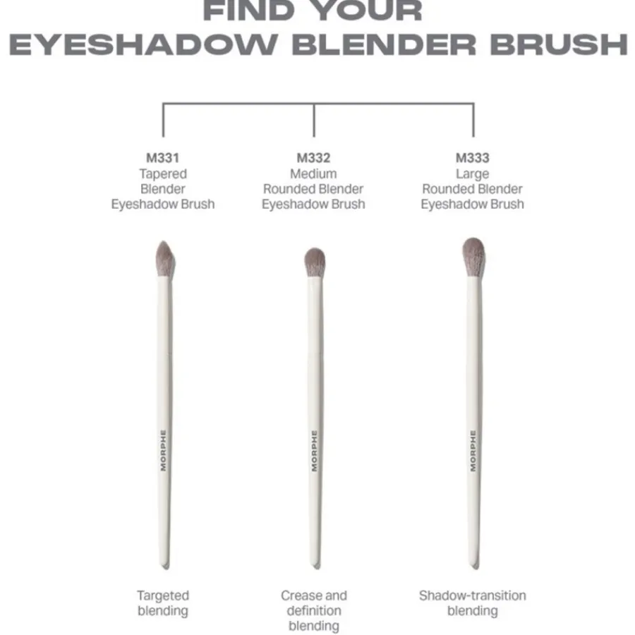 Oogschaduwkwasten^Morphe M333 Large Rounded Blender Eyeshadow Brush