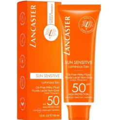 Zonnebrand|Zelfbruiners^Lancaster Oil-Free Milky Fluid SPF50, Luminous Tan