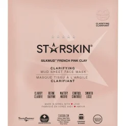 Sheet Maskers|Reinigende Maskers^StarSkin Puifying Face Mask Bio-Cellulose, Silkmud Pink Clay
