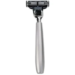 Safety Razor & Accessoires|Nat Scheren^ERBE Scheermeshouder Mach 3 metalen houder zilver mat