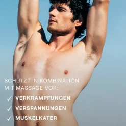 Lichaamsverzorging|Zonbescherming^WELEDA Sport Massageolie Arnica, De massage stimuleert de bloedsomloop, verwarmt en versoepelt de spieren