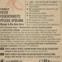 Droog Haar^Sante Naturkosmetik Vaste vochtinbrengende conditioner, Mango & biologische aloë vera