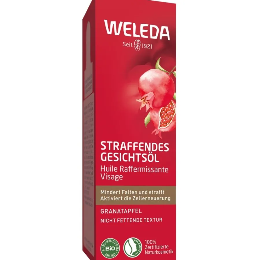 Gezichtsolie^WELEDA Verstevigende gezichtsolie granaatappel, Vermindert lijntjes en rimpels. Verstevigt en voedt intensief