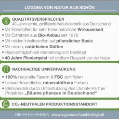 Nachtcrème|Antirimpelcrème^Logona Verstevigende nachtcrème, Leeftijdsbescherming