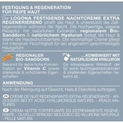 Nachtcrème|Antirimpelcrème^Logona Verstevigende nachtcrème, Leeftijdsbescherming