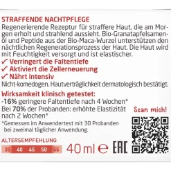 Gezichtsverzorging|Dagverzorging^WELEDA Verstevigende nachtverzorging granaatappel & maca peptiden, Voedt intensief, verstevigt en vermindert rimpels