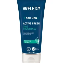 Annemarie Börlind|Dado Sens^WELEDA Voor mannen Active Fresh 3in1 Douchegel, Revitaliseert met een verfrissende, pittige en mannelijke geur