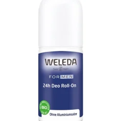 Heren|Hand & Voet^WELEDA Voor mannen 24h deo roll-on, Betrouwbare bescherming & verkwikkende, pittige geur zonder aluminiumzouten