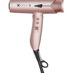 Föhns^GAMMA+ XCELL S Matt Gold Rose - Ultralicht met digitale motor en ionentechnologie