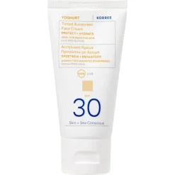 Zonnebrandcrème^Korres Yoghurt getinte zonnebrandcrème voor het gezicht SPF30