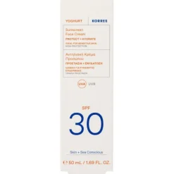 Zonnebrandcrème^Korres Yoghurt zonnebrandcrème voor het gezicht SPF30