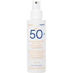 Zonnebrand|Zonnebrandcrème^Korres Yoghurt zonnespray emulsie voor gezicht en lichaam SPF50+